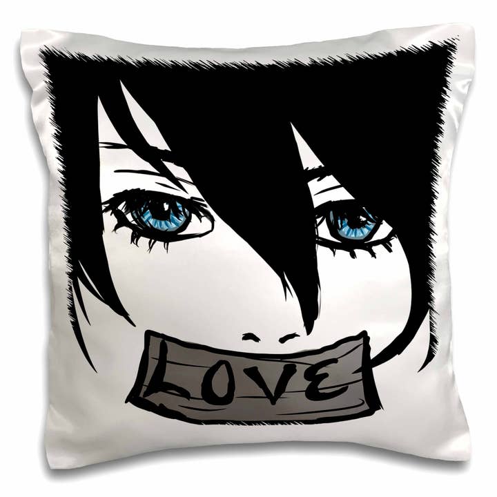 3dRose, Cara de Anime com Amor, Fronha por atacado de 3dRose