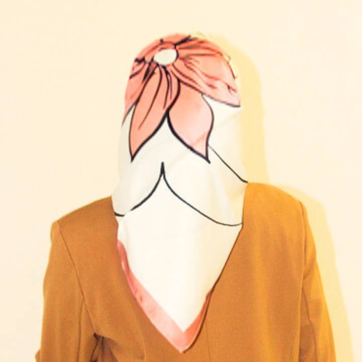 Silk Scarf in Pansy for wholesale by Nadora Iman