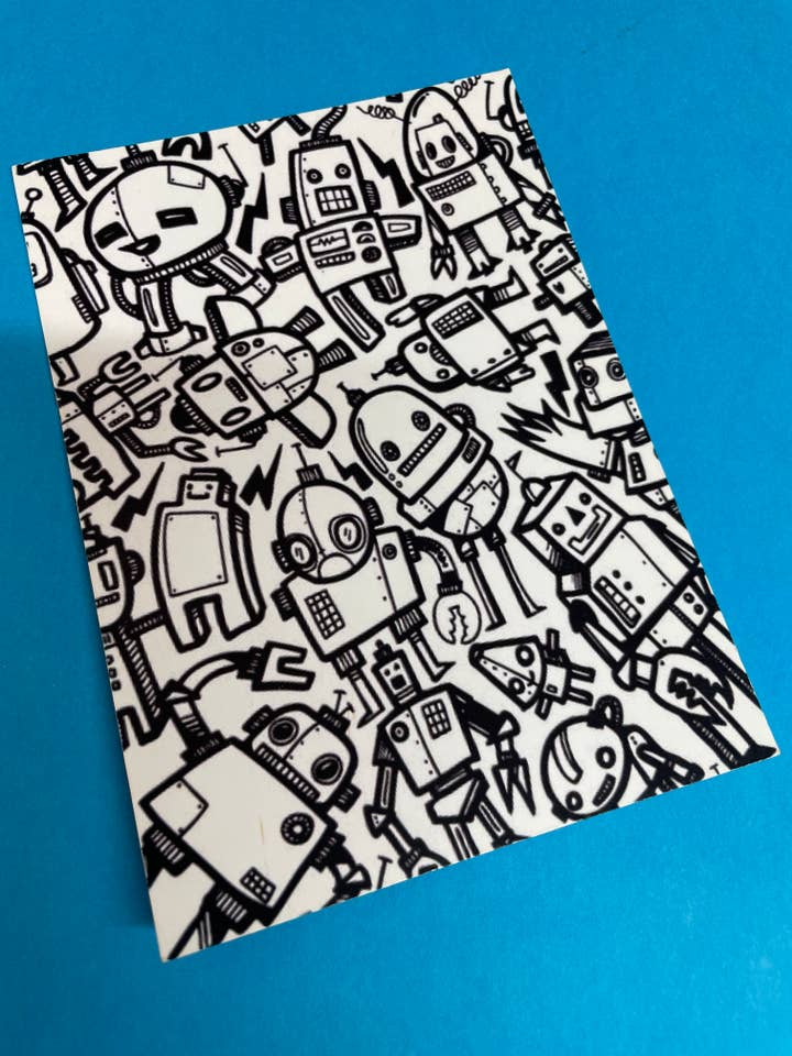 Robot postcard for wholesale by Sarah & Topsy Press