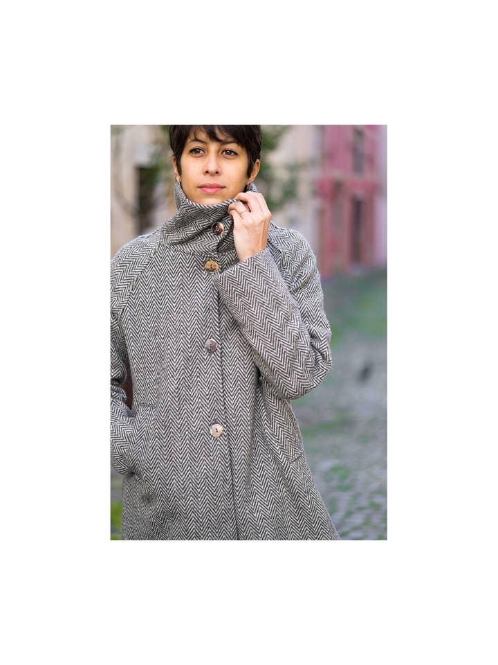 Chicoração - Wholesale Coat - Women's - "Raglan" Coat, Lined With Neck - Multi Colors12