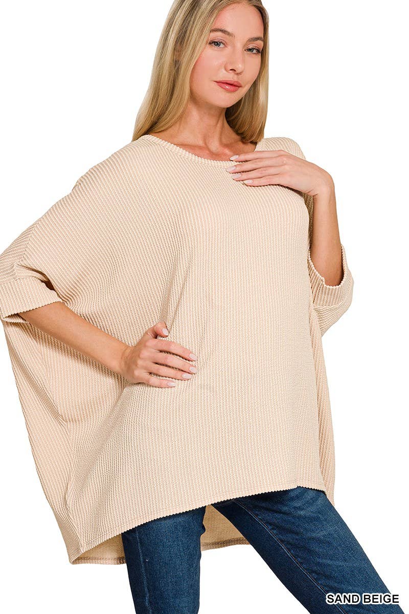 Vanilla Monkey - Wholesale Knit Top - Women's - Raised Rib Bat Sleeve Top12