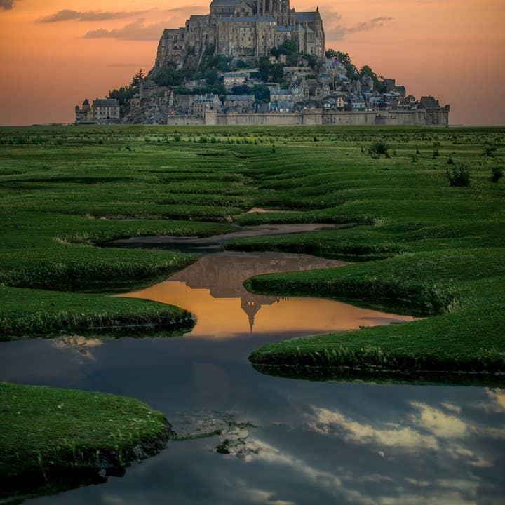 Fine Art Photograph | Mont Saint-Michel | Sunset for wholesale by Clifton Haley Photography