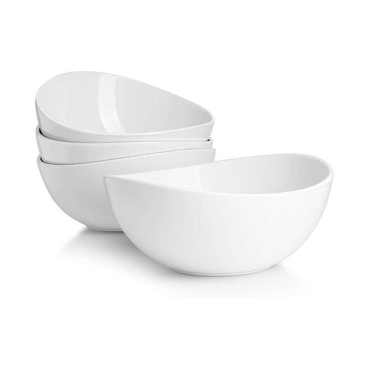 42 Ounce Porcelain Curved Bowls, Set of 4 for wholesale by Sweese
