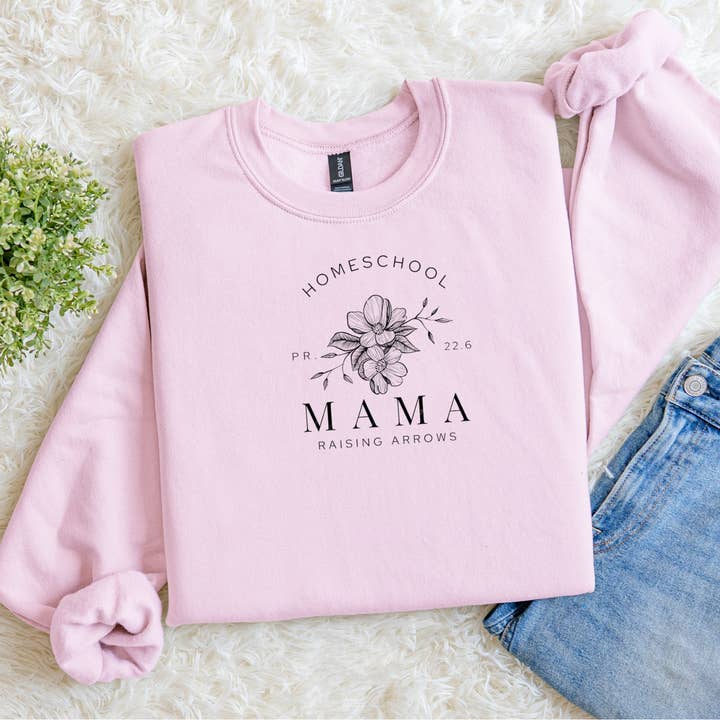 Homeschool Mama Raising Arrows Sweatshirt for wholesale by Pressed in Chaos
