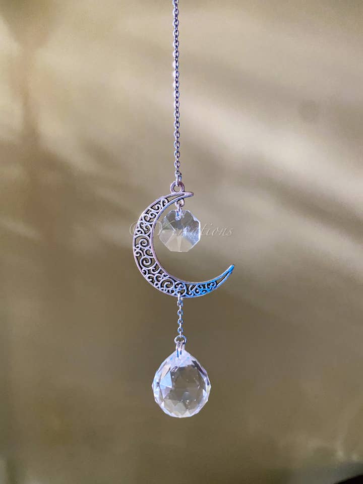 Car Moon Suncatcher (SILVER) for wholesale by Y Creations LLC