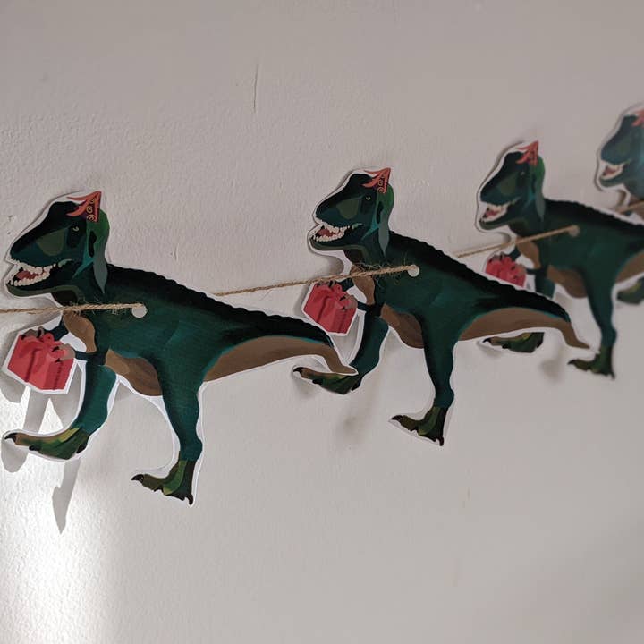 dinosaur party bunting/ banner/ Trex for wholesale by Sazzlebybell