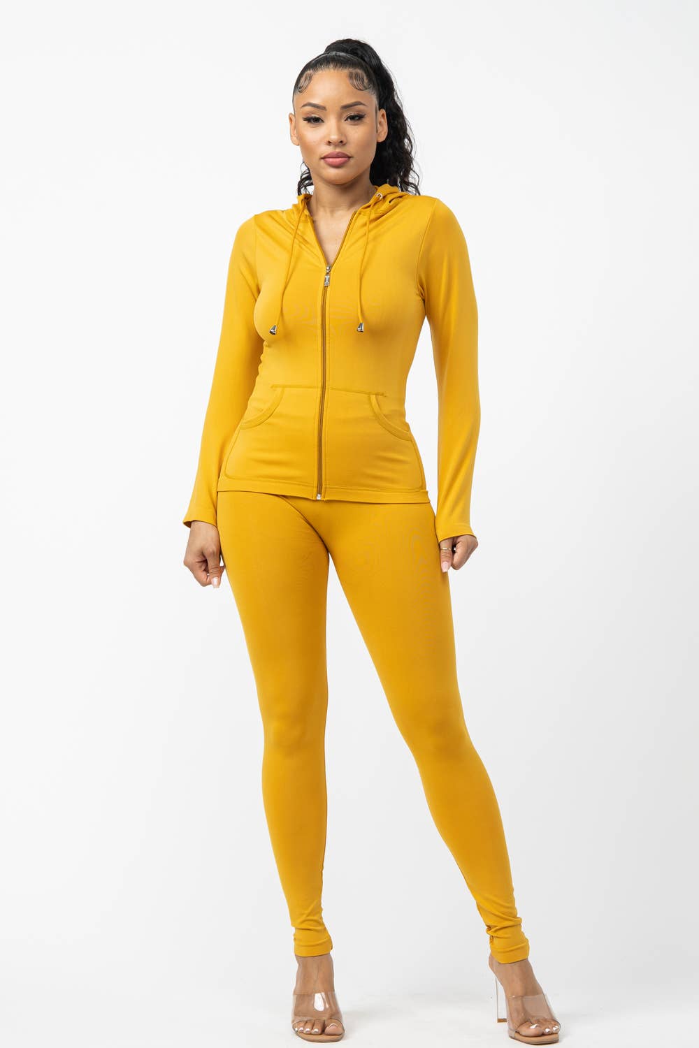 Julia by LoveJ - Wholesale Lounge Set - Women's - Seamless Zip Up Hoodie And Leggings Set29