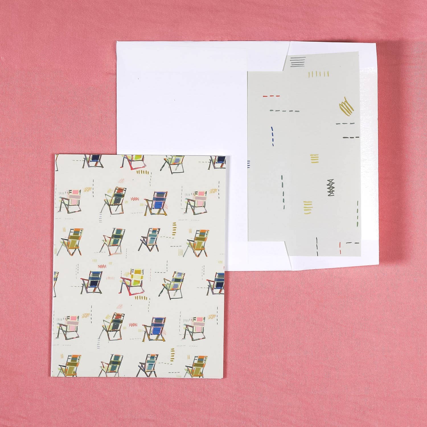 Kristin Cronic Studio - Wholesale Stationery/Notecard Set - Set of Eight "Happy Place"  Greeting Cards | Sand Color2