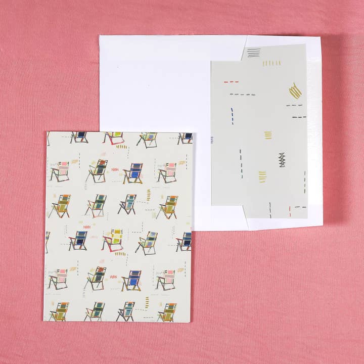 Kristin Cronic Studio - Wholesale Stationery/Notecard Set - Set of Eight "Happy Place" Greeting Cards | Sand Color2