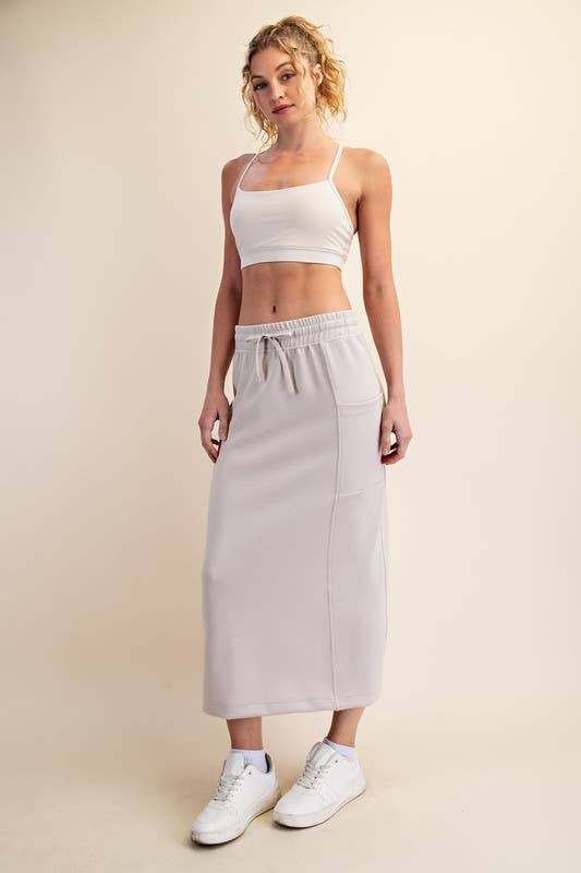 Sunday Morning – wholesale Kjol - Dam – S327037- AVSLAPPAD PASSFORM MODAL SCUBA LÅNG KJOL3