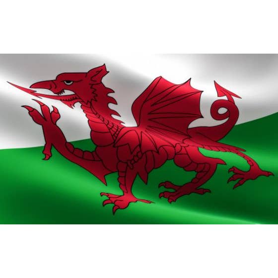 Partychimp – wholesale Flagga – Landsflagga Wales 90 x 150 cm - 100% polyester