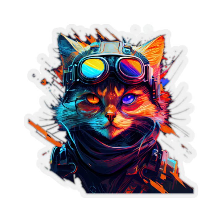 Waterproof Vinyl Sticker - Cyberpunk Post-Apocalyptic Cool for wholesale by Smartstead Homestead