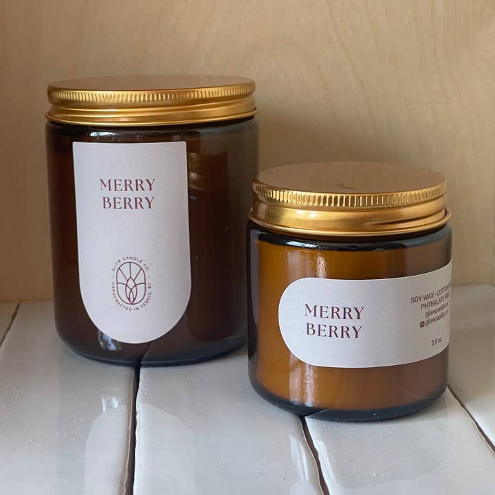 Glow Candle Holiday- Merry Berry for wholesale by Glow Candle Co.
