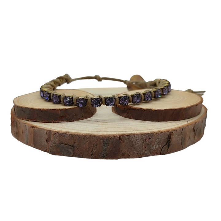 Kristallkedjearmband Medium - Tanzanite för wholesale av QUÉ MÁS JEWELS