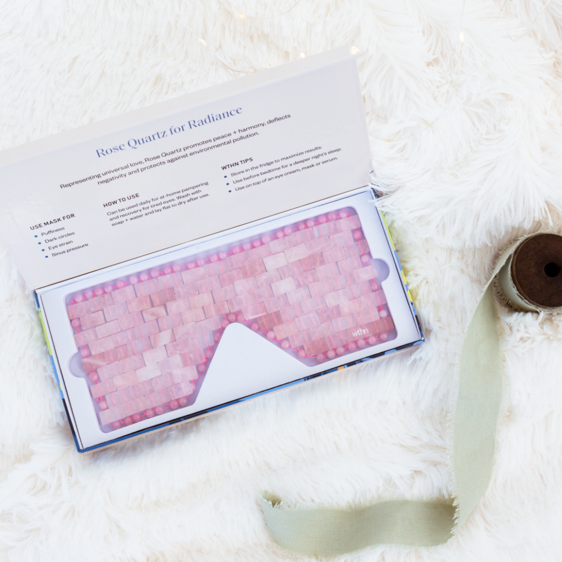 WTHN - Wholesale Sleep/Eye Mask - Rose Quartz Eye Mask - Beauty Accessory2