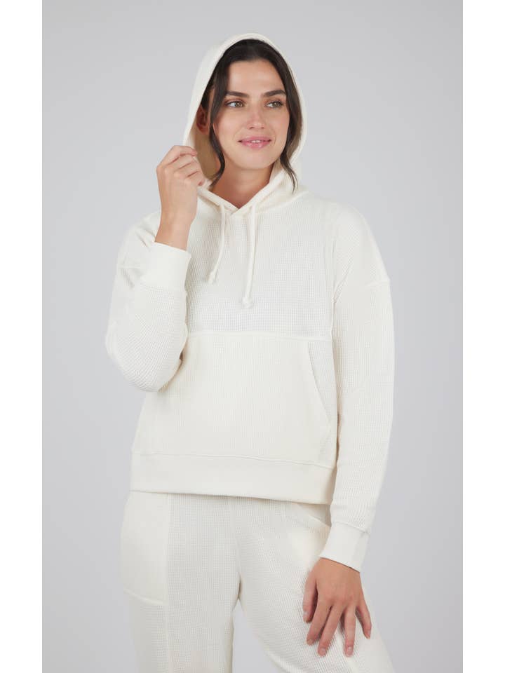 90 Degree by Reflex - Wholesale Hoodie - Women's - Women's Brushed Inside Waffle Pullover Hoodie