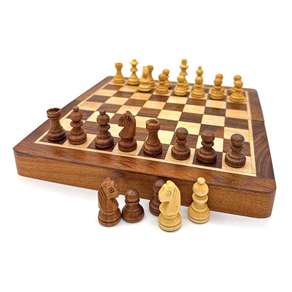 Folding Chess Set 35cm, King 76mm for wholesale by Autruche