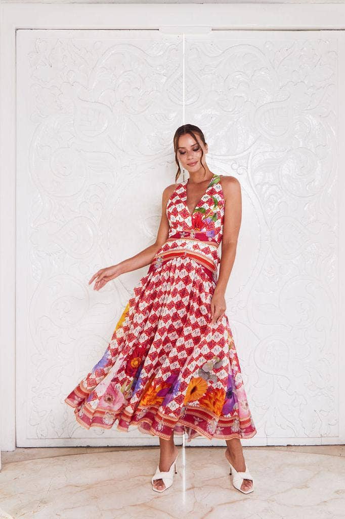 MACKENZIEMODE - Wholesale Jurk - Dames - AMALFI COAST MAXI ~ ROZE PARADIJS4