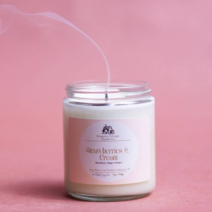Kingston Cottage Candle Co. - Wholesale Jar/Filled Candle - Strawberries and Cream Candle
