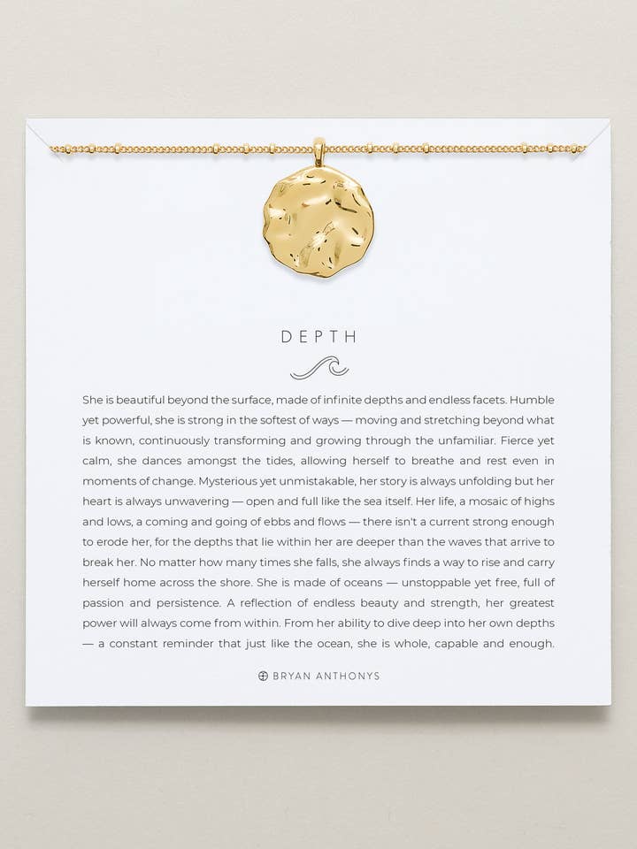 Collana con pendente Depth per la vendita all'ingrosso da parte di Bryan Anthonys