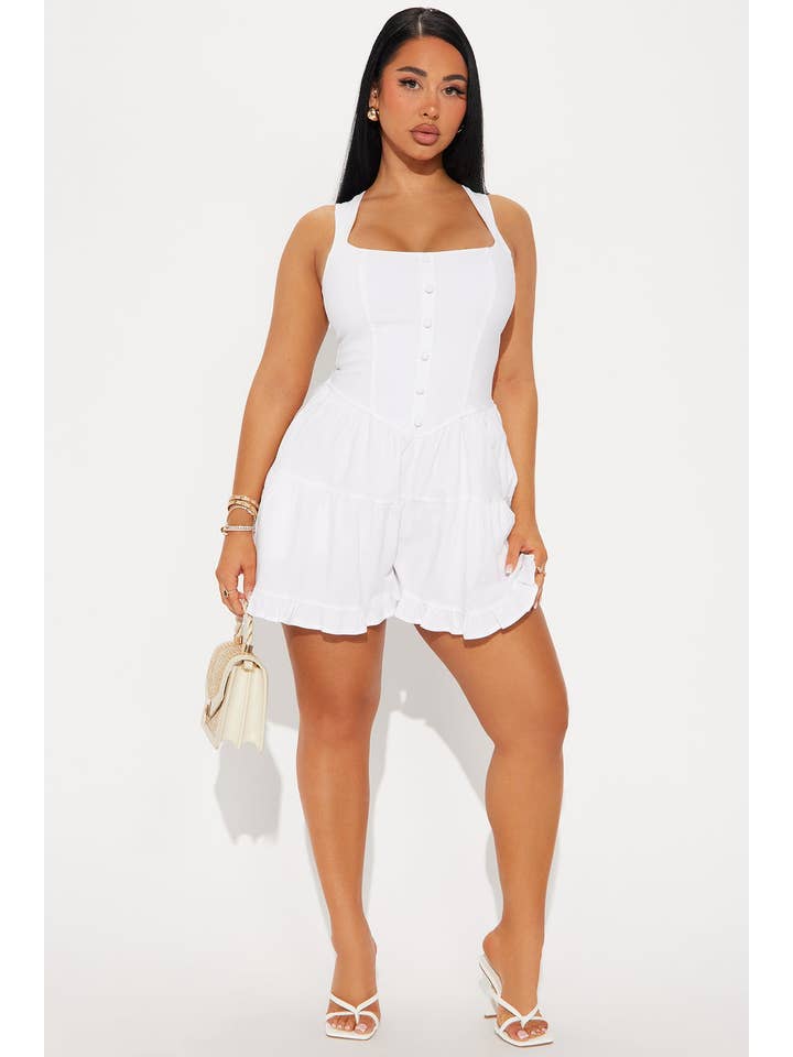 5besties inc – wholesale Byxdress - Dam – Smockad romper med volanger i lager på ryggen3