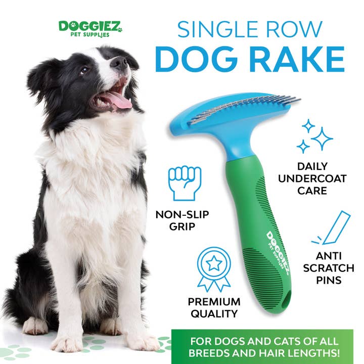 Doggiez Pet Supplies – wholesale Pet grooming aid – Dog – Single Row Undercoat Grooming Rake for Dogs or Cats4