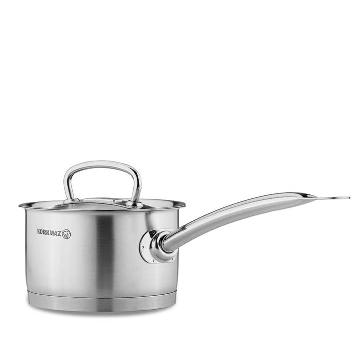 Hakan - Wholesale Steelpan - Korkmaz roestvrijstalen steelpan met deksel - 3,95 qt