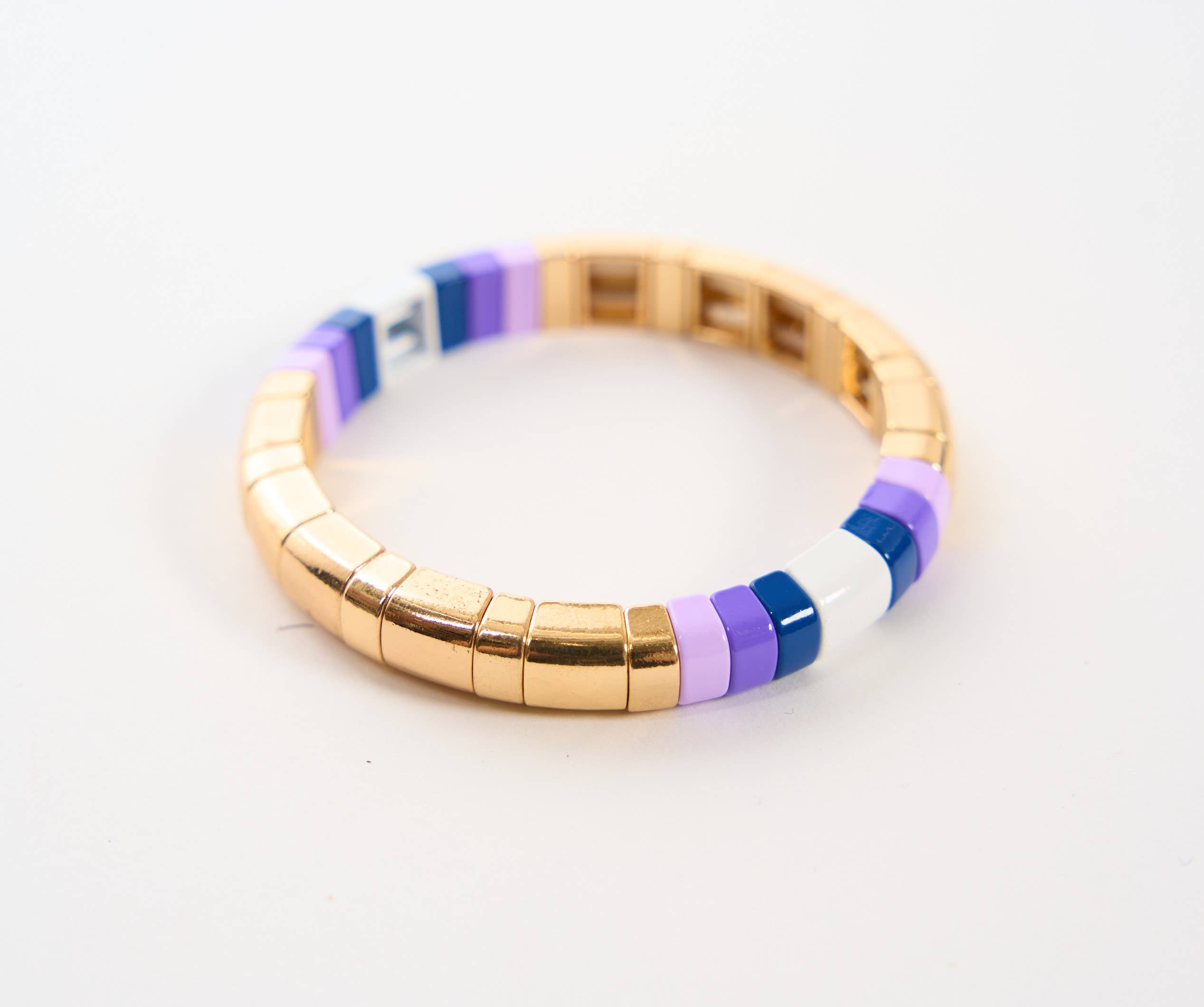 Malibu Sugar – wholesale Beaded bracelet – Gold & Colored Enamel Tile Bracelets1