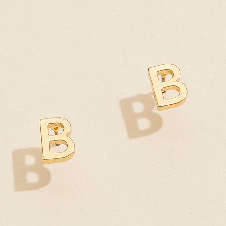 Sensibling Corp. – Brincos de pino por atacado – 16 Pares - Brincos de Tacha com Monograma Sortido4