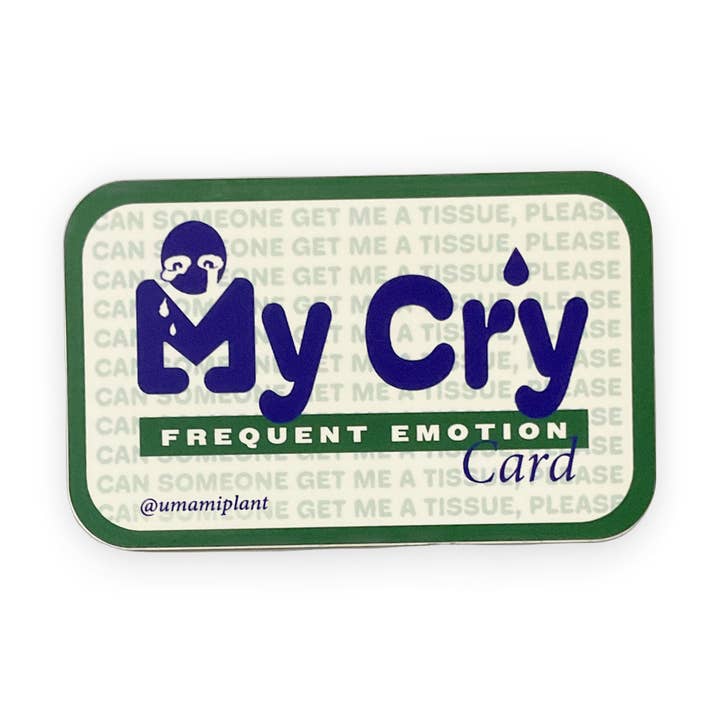 My Cry Card vinyl klistermärke för wholesale av UMAMIPLANT