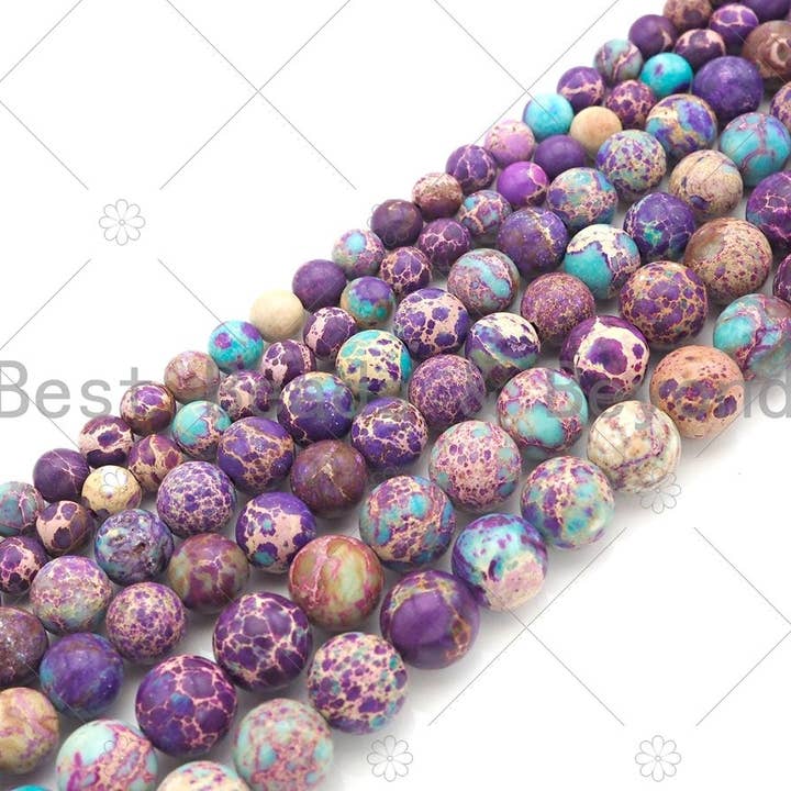 BestBeads&Beyond - Wholesale Beads - Quality Galaxy Sea Sediment Imperial Jasper Beads,sku#UA173c