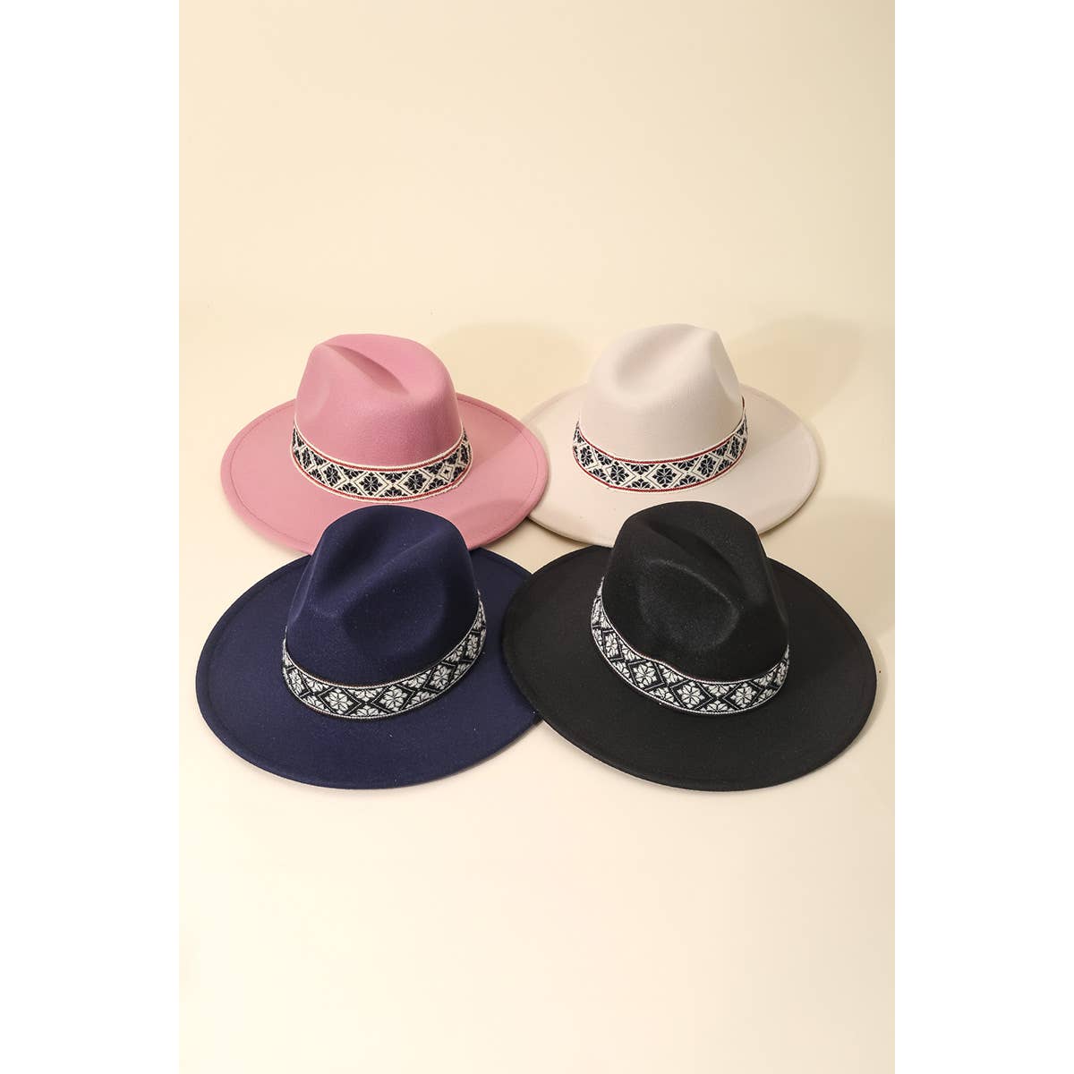 Anarchy Street - Wholesale Fedora - Women's - Patterned Ribbon Fedora Hat6