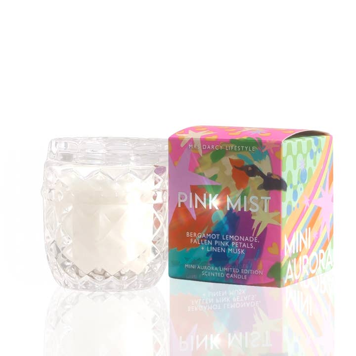 Aurora Mini Candle - Pink Mist - Bergamot Lemonade, Fallen and other Purchase Wholesale damselfly candles. Free Returns & Net 60 Terms on Faire trending on Faire.