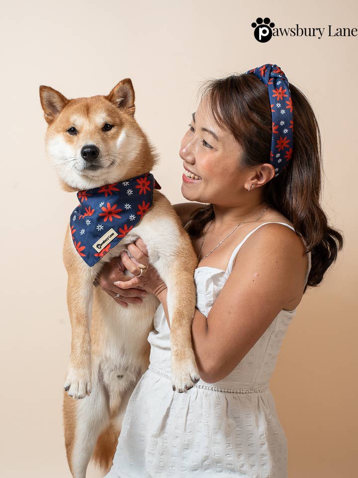 Matching Pet and Owner: Headband & Bandana - Freedom Garden for wholesale by Pawsbury Lane