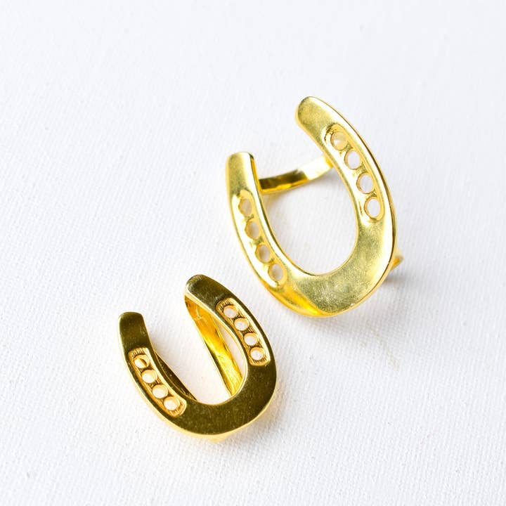 Saturday Silks - Wholesale Scarf Clip - Women's - Lucky Horseshoe Skinny Scarf Slider4