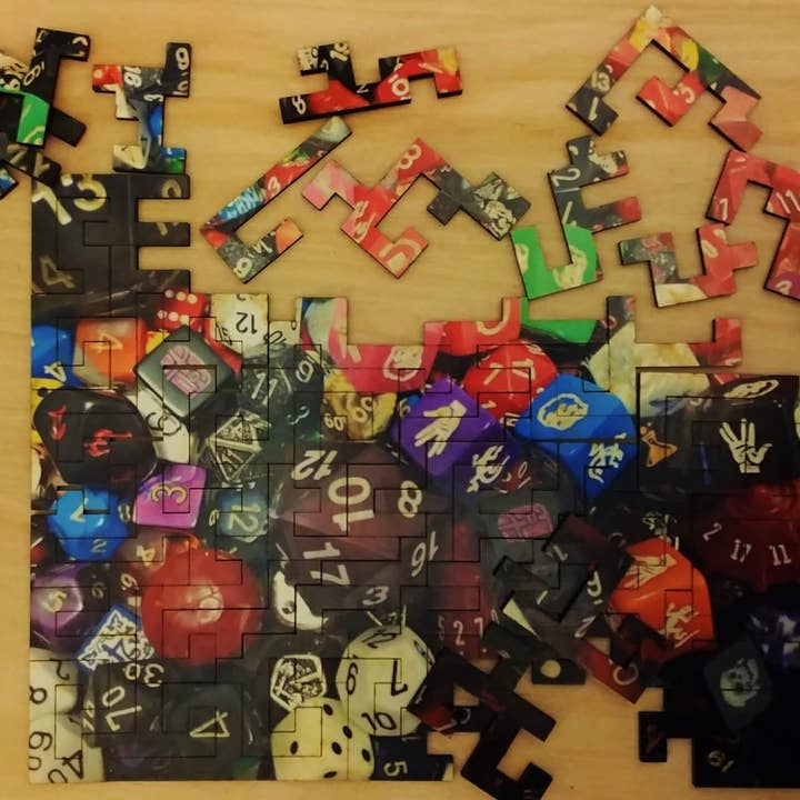 Whole Lotta Dice Jigsaw Puzzle - 50 Pieces for wholesale by Bewilderness