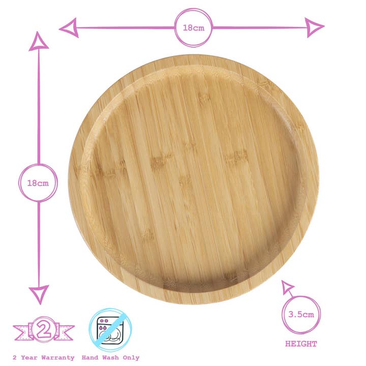 Rinkit Ltd – Engroshandel Middagstallerken – Børn og baby – Lille spisestue børn bambus suge rund plade46