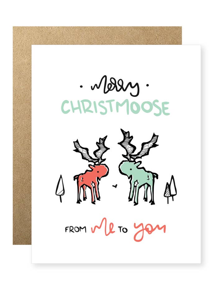 Merry Christmoose Card for wholesale by Manda Rin Co.