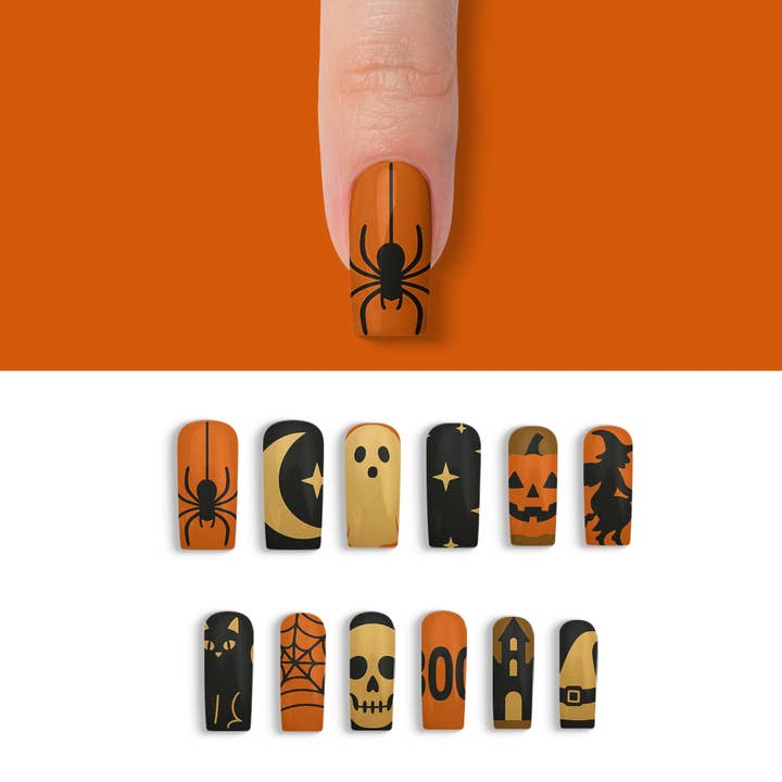FYNE BODY - Wholesale Press-on/fake nails - Ghoul's Gold Glamour Halloween Press-On Nails19