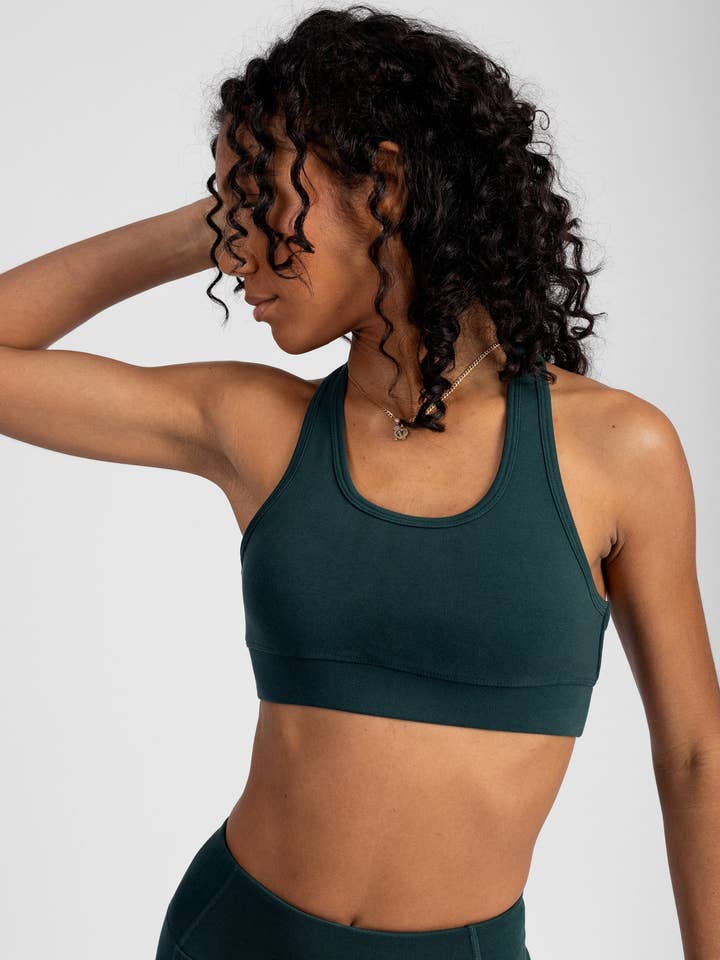 PlantTec™ Organic Sports Bra | Monstera for wholesale by Happy Earth