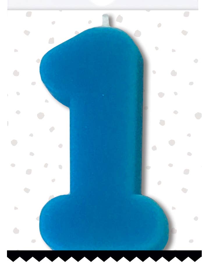 1 Neon Number Candle Blue for wholesale by Party Partners