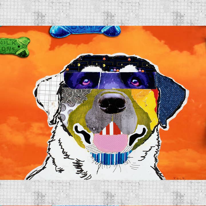 #110810 <br> Labrador I <br> Impression sur toile d'art de chien pour la vente par Michel Keck LLC