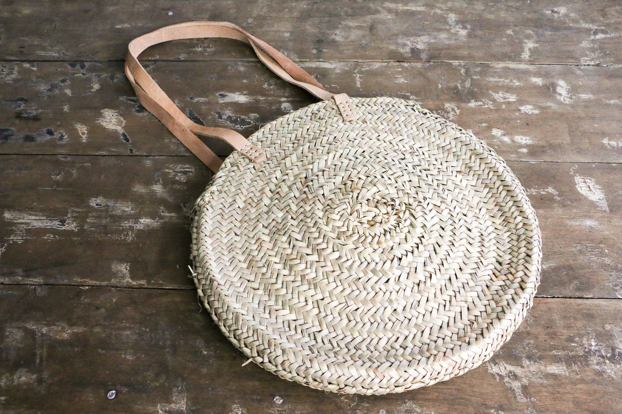 Medina - Wholesale Beach Bag - Woven Round Beach Tote6