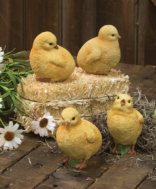 The Hearthside Collection - Wholesale Decorative Tabletop Object - Resin Chick, 4 Assorted1