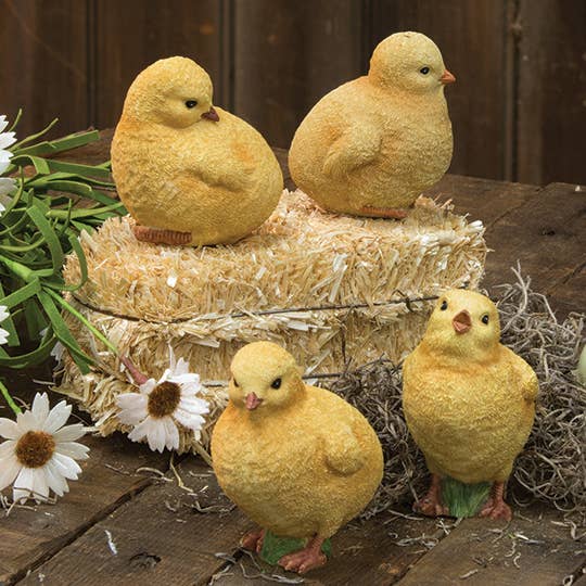 The Hearthside Collection - Wholesale Decorative Tabletop Object - Resin Chick, 4 Assorted1
