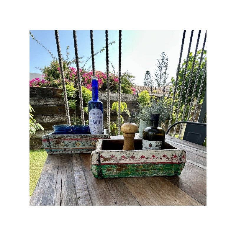 Paloma Black (Casa Natura Design, S.L.) – wholesale Planter box – Set Of 2 Traditional Old Indian Brick Molds With Retro Hand3