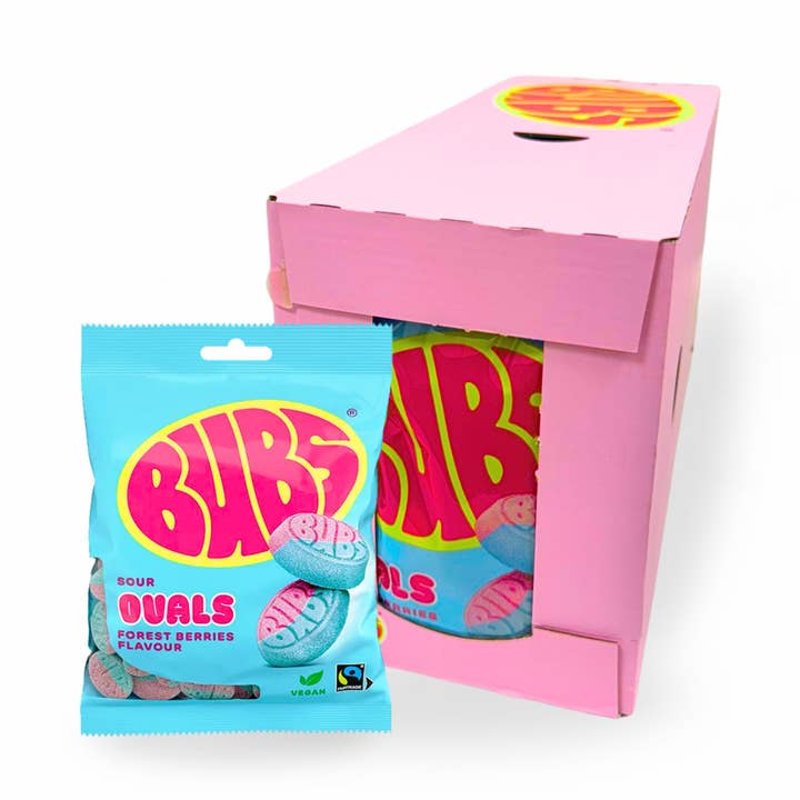 Bubs Frambuesa y Arándano Goodie – 90g Caramelos Veganos Suecos para venta al por mayor de Nordicbangers - Swedish Candy Supply