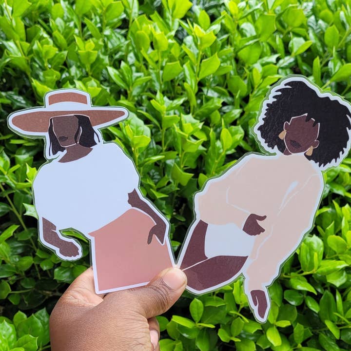 Black Women Silhouette Bookmarks for wholesale by Self Care Tribe