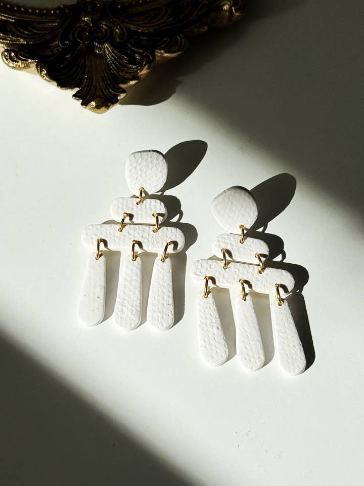 Jericho Clay Dangle Earrings for wholesale by Earth + Clay Collective