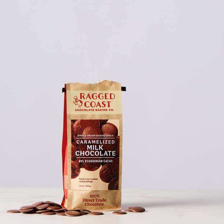 Ragged Coast Chocolates - Wholesale Chocolate Bar - Direct Trade Ecuadorian 40% Caramelized Milk Chocolate - 16 ounces